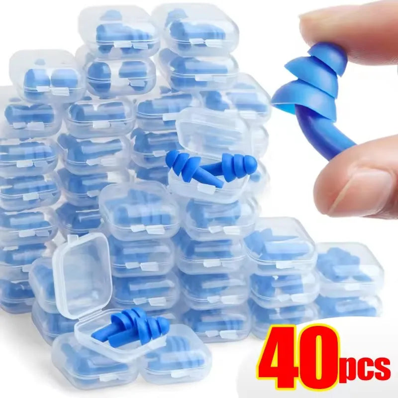 Reusable Silicone Ear Plugs for Sleeping, Swimming & Noise Reduction