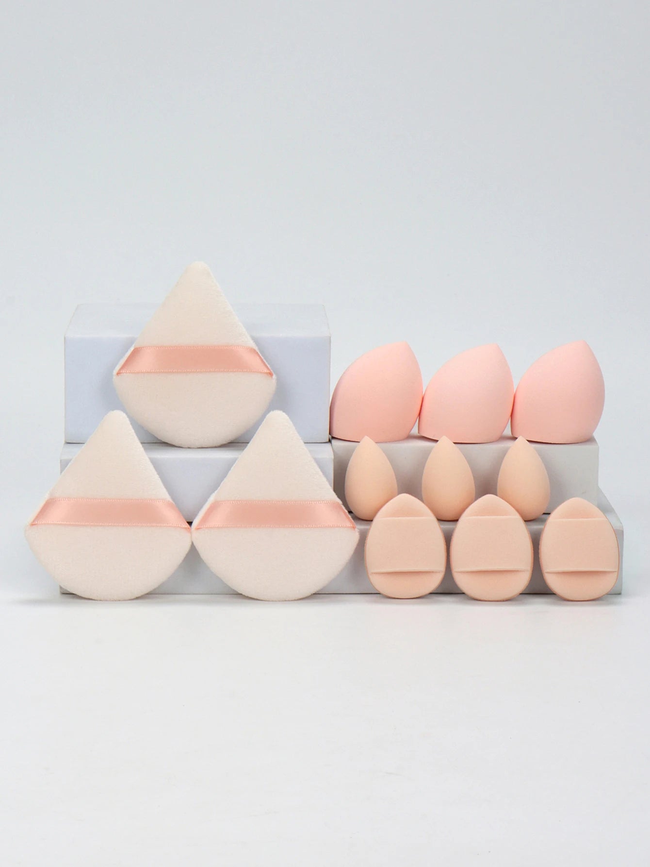 12-Piece Makeup Sponge Set with Powder Puffs and Beauty Blenders