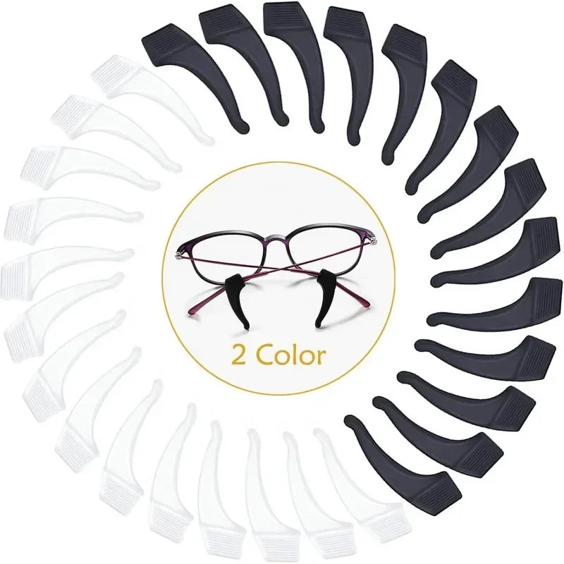 Silicone Glasses Ear Hooks Anti-Slip Eyewear Holders 1 Pair