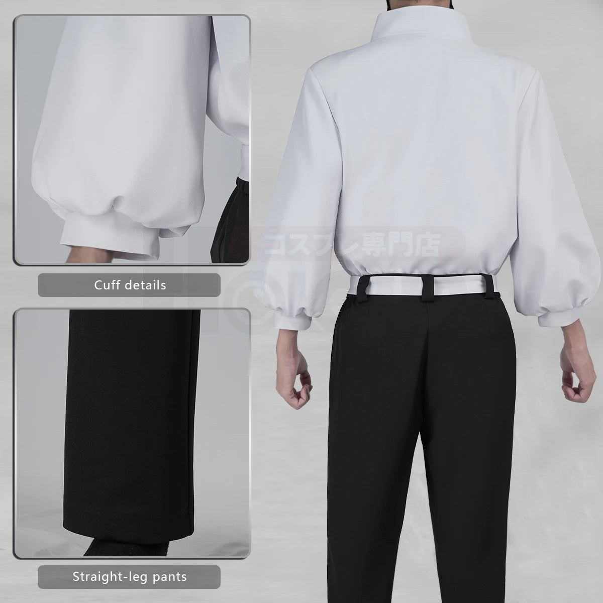 HOLOUN Jujutsu JJK Manga Anime Yuta Okkotsu Cosplay Costume Wig Jacket Black Pants Uniform Rose Net Synthetic Halloween