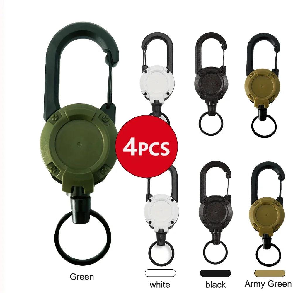 Retractable Keychain – Badge Reel with Carabiner Clip for Bags