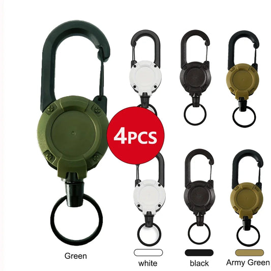 Retractable Keychain – Badge Reel with Carabiner Clip for Bags
