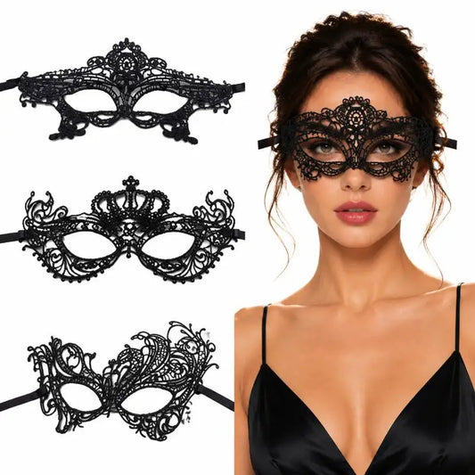 Lace Masquerade Eye Mask – Venetian Halloween Costume Accessory