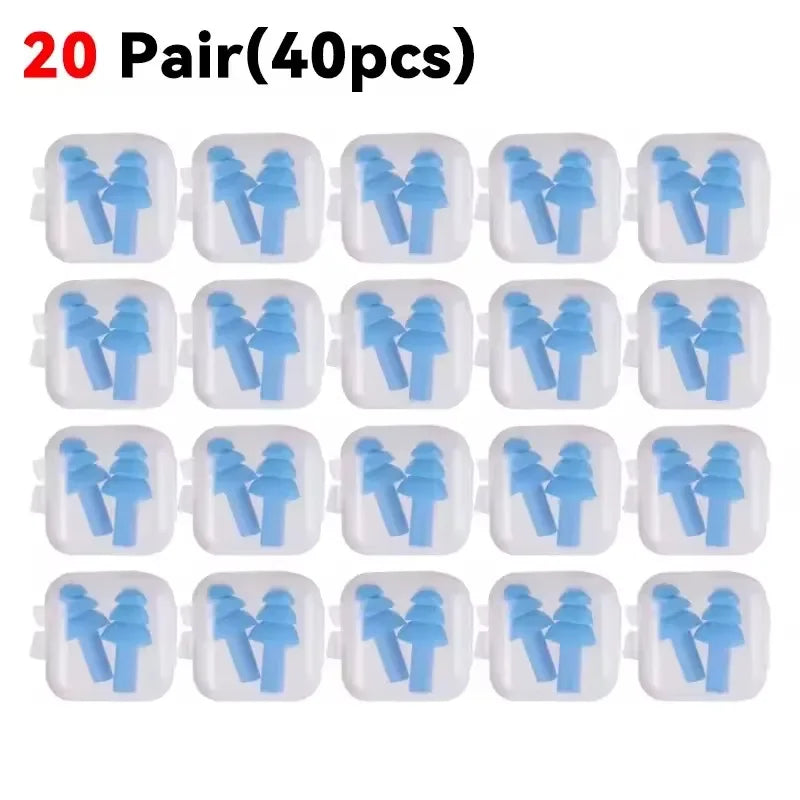 Reusable Silicone Ear Plugs for Sleeping, Swimming & Noise Reduction