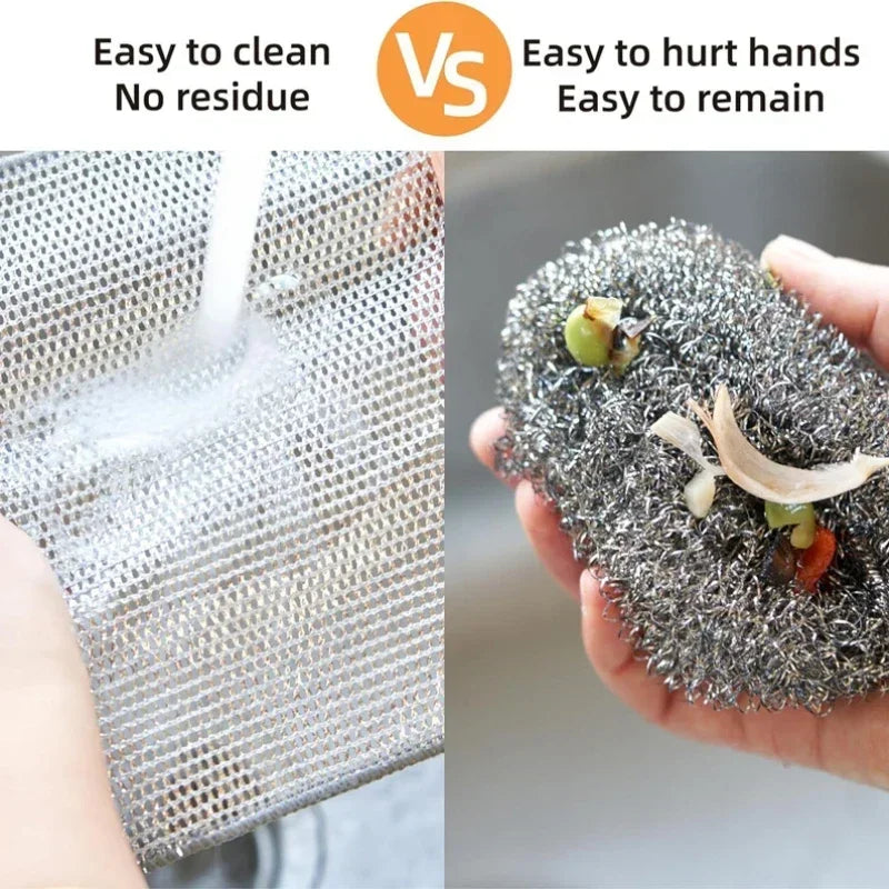 Wire Dishwashing Cloth for Pots, Pans, Grills & Kitchen Cleaning