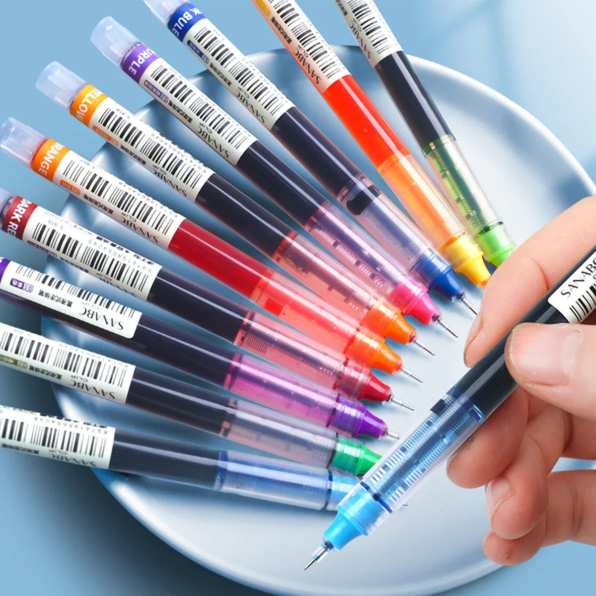 10 Pack Color Gel Pens 0.5mm Quick Dry for Writing and Note Taking