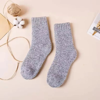 Men's Winter Socks Thick Warm Retro Crew Socks for Cold Weather
