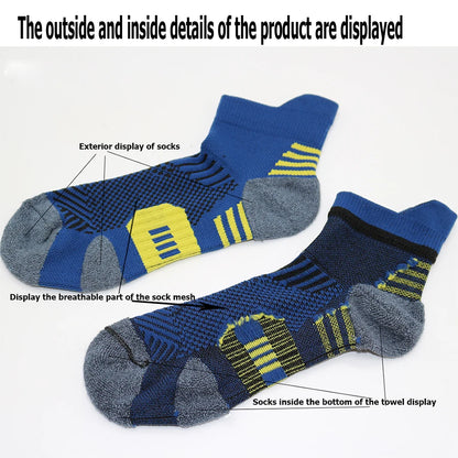 Non-Slip Running Socks – 3 Pairs Quick-Dry Athletic Sports Socks
