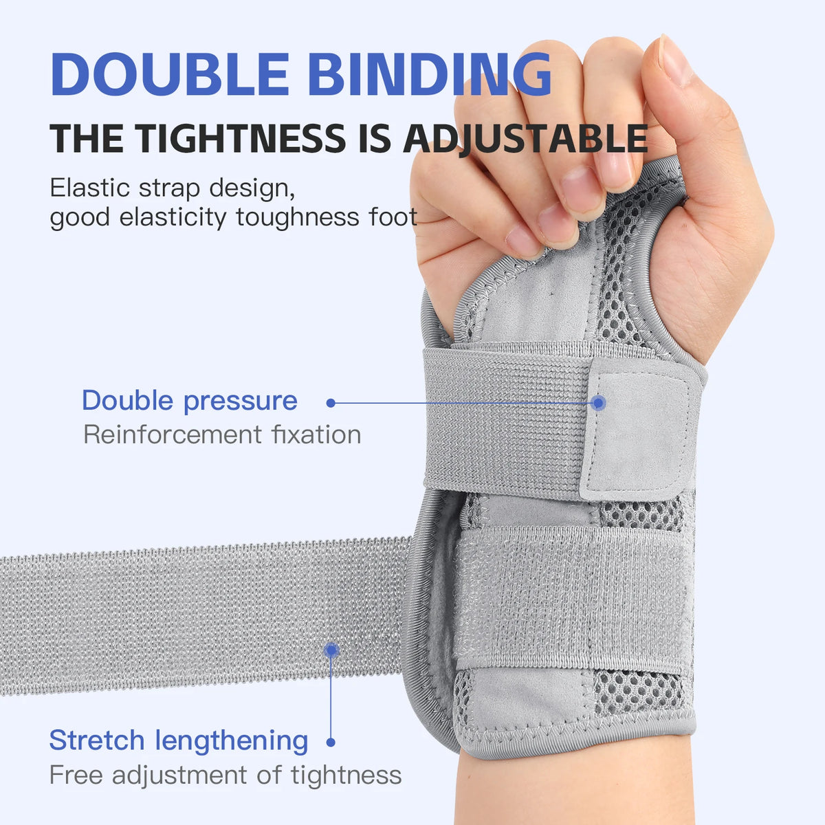 Wrist Brace with Adjustable Straps for Everyday Hand Support