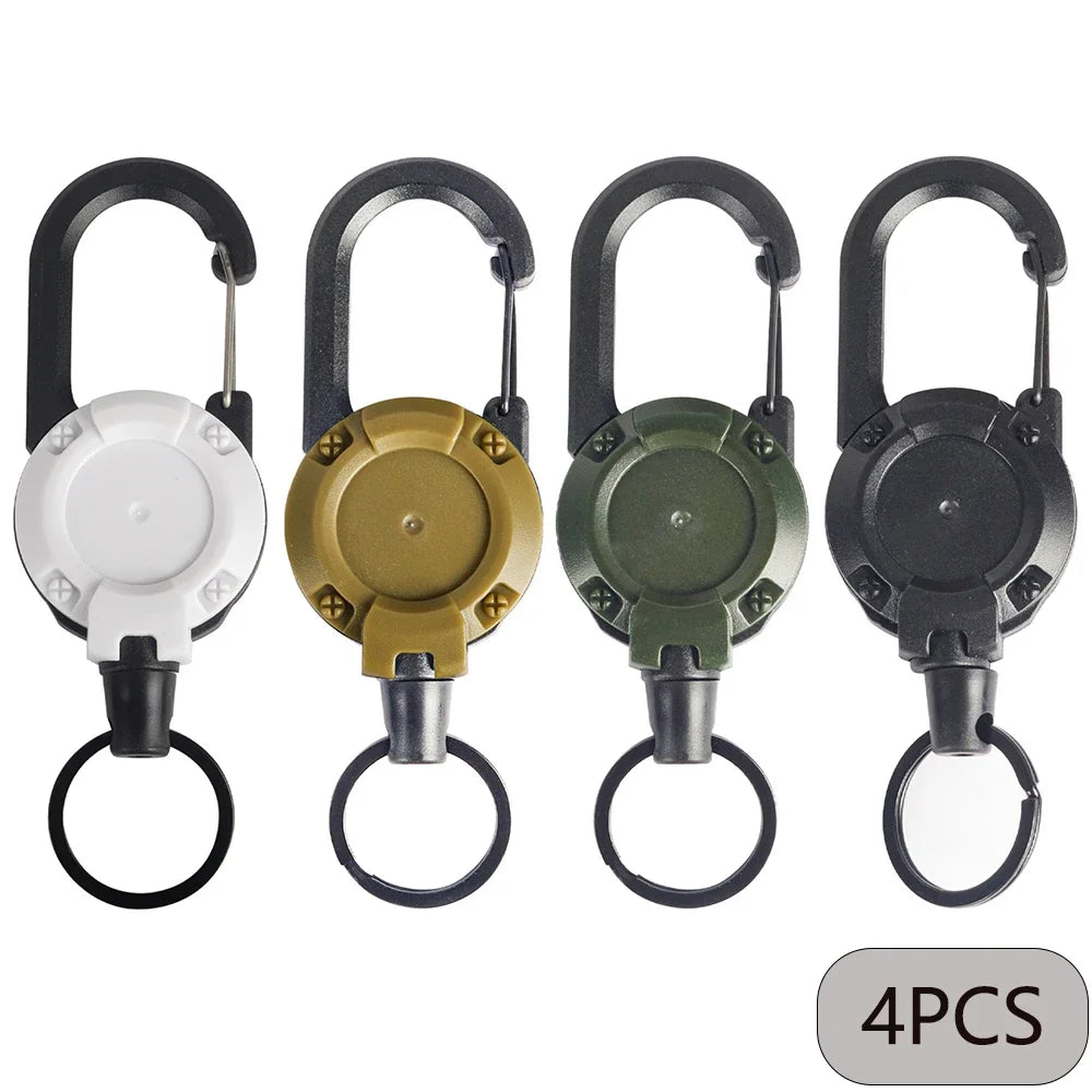 Retractable Keychain – Badge Reel with Carabiner Clip for Bags