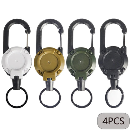 Retractable Keychain – Badge Reel with Carabiner Clip for Bags