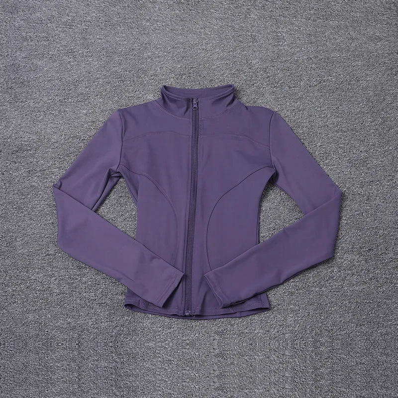 Women's Workout Jacket Long Sleeve Zip Up Gym Sportswear