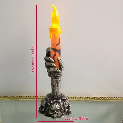 Halloween Skeleton Candle – LED Ghost Hand Haunted House Decor