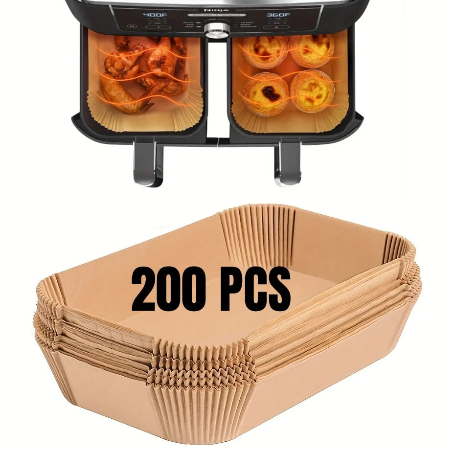 Air Fryer Paper Liners Disposable Non Stick Parchment Baking Sheets