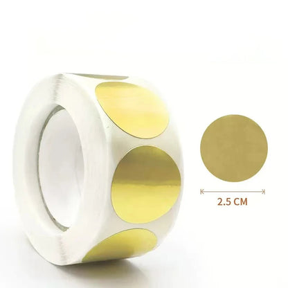 Round Kraft Paper Labels – 500 Self-Adhesive Stickers