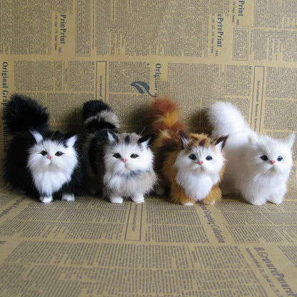 Realistic Cat Plush Toy – Soft Simulated Kitten Decoration