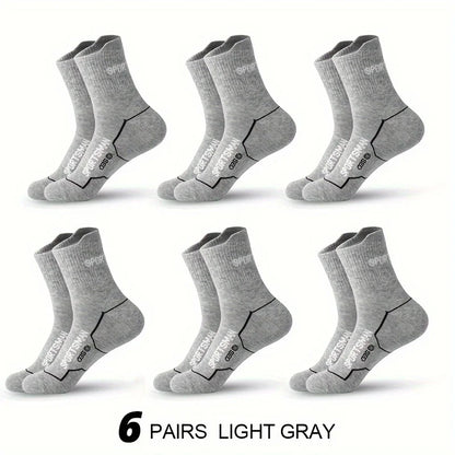 6 Pairs Men's Athletic Socks Breathable Low Cut Sports Socks