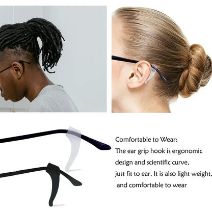 Silicone Glasses Ear Hooks Anti-Slip Eyewear Holders 1 Pair