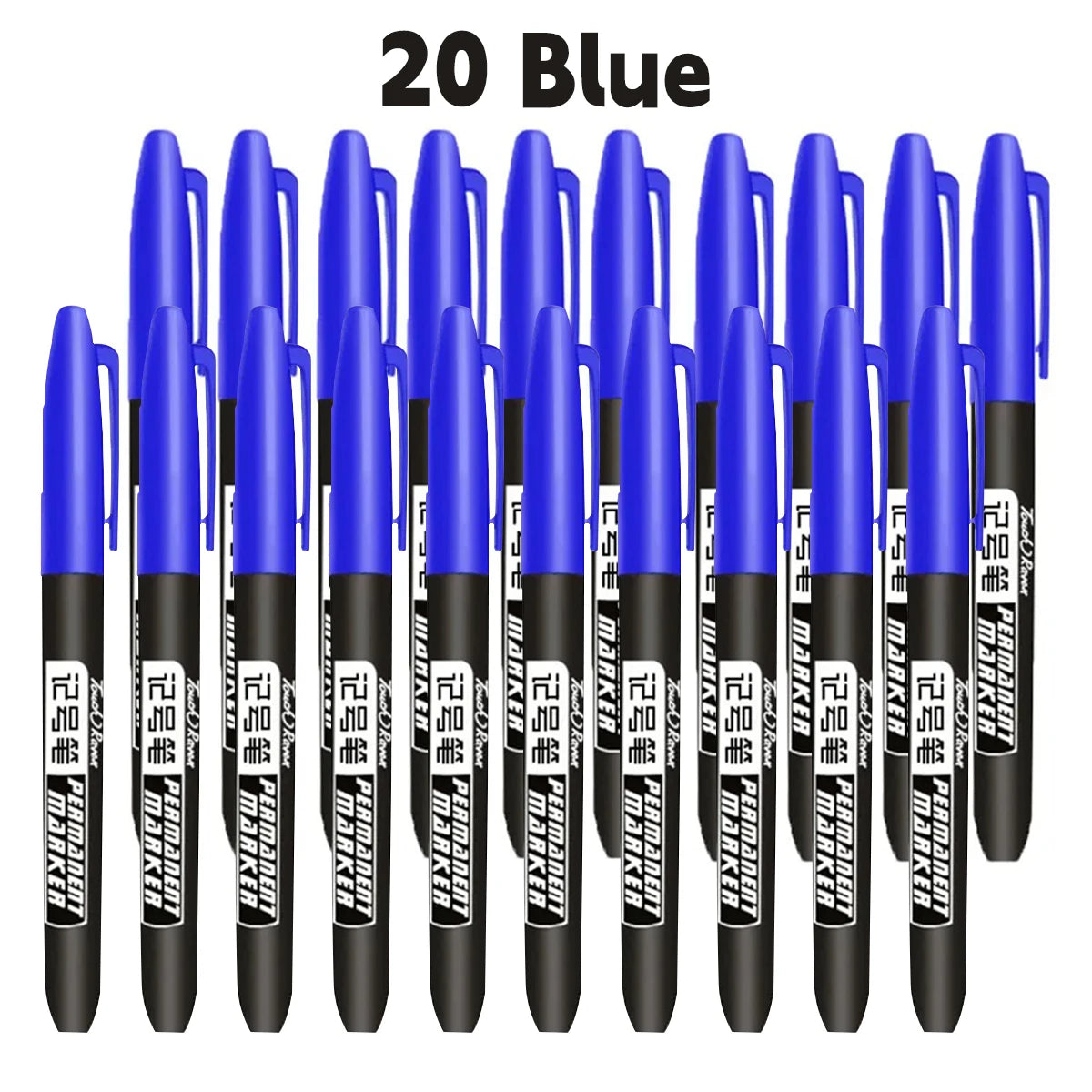 Permanent Markers 6-Piece Set with Waterproof Fine Tip Ink