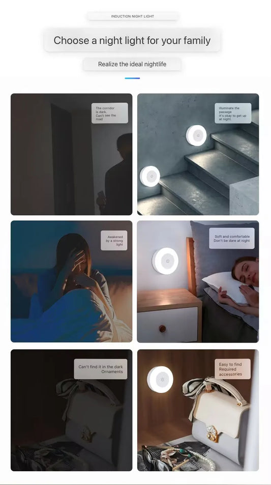 Rechargeable Night Light – Touch Sensor Magnetic LED Wall Lamp
