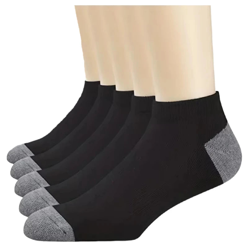 Men's Crew Socks – Breathable Cotton Blend Sports Socks, 5/10 Pairs