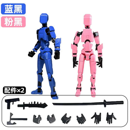 Movable Robot Action Figure, 13-Joint Poseable Model Toy – 14CM