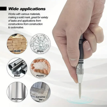 Automatic Center Punch – Spring Loaded Hole Marker for Wood & Metal
