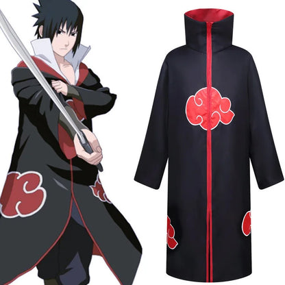 Popular game Ninja Hokage cosplay costume in black and white, with Itachi Akira organizing the fourth generation cape new