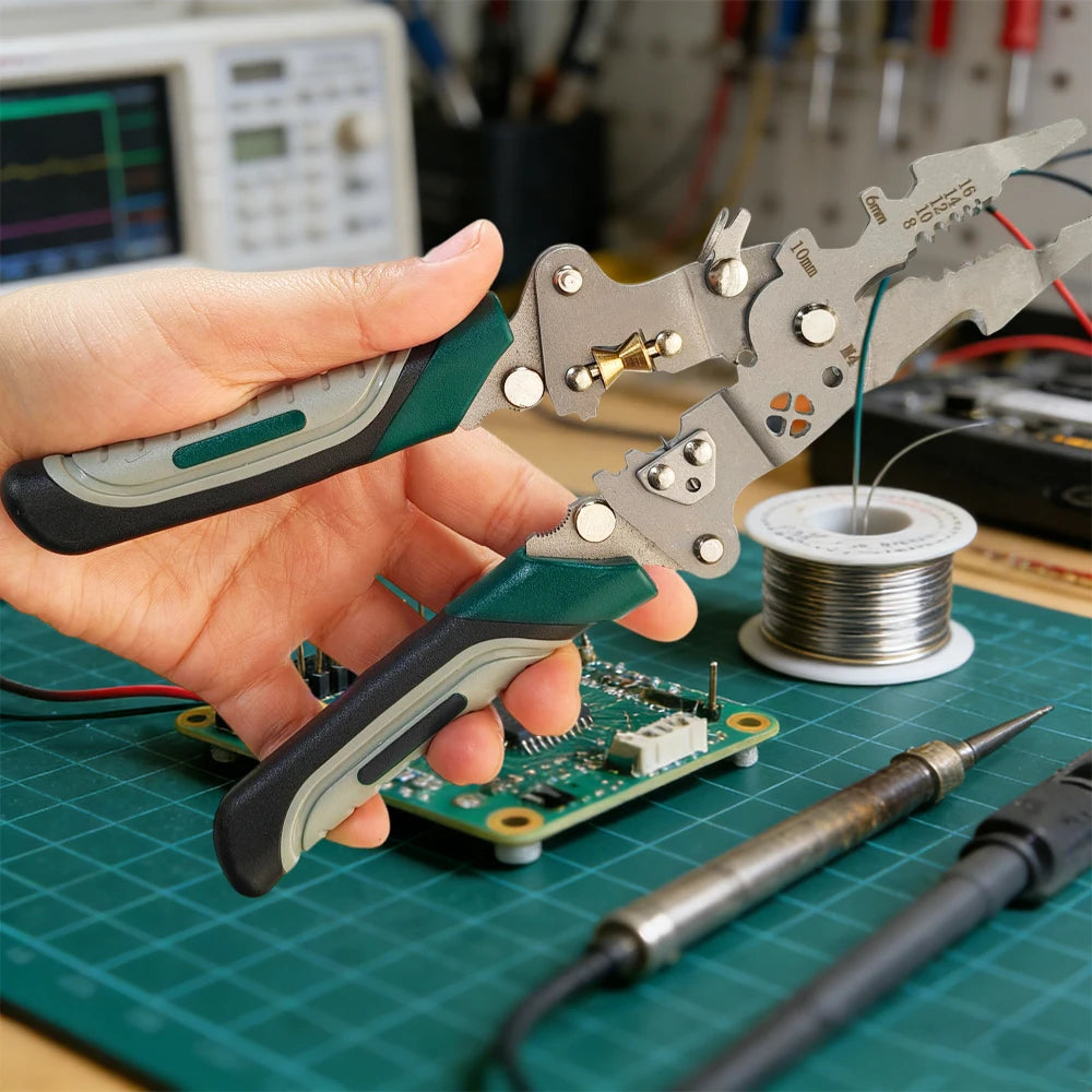 Multifunction Wire Stripper with Folding Pulley Design Pliers
