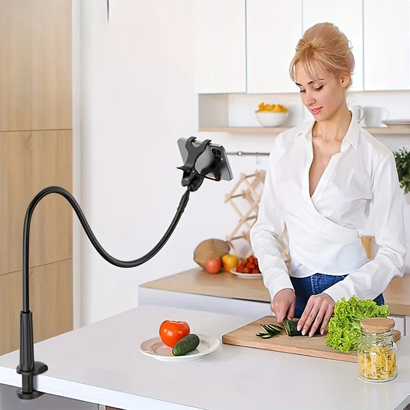 Flexible Phone Holder – Long Arm Gooseneck Bedside Clamp