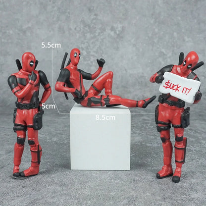 Figura de Acción de Anime Deadpool, Decoración Interior de Coche, Juguete Colgante, Accesorios para Coche, Modelo de Mini Muñec