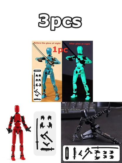 Movable Robot Action Figure, 13-Joint Poseable Model Toy – 14CM