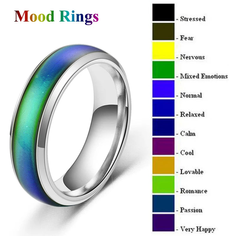 Mood Ring Color Changing Stainless Steel Temperature Ring