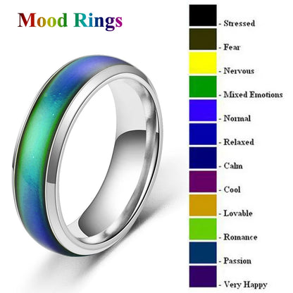 Mood Ring Color Changing Stainless Steel Temperature Ring