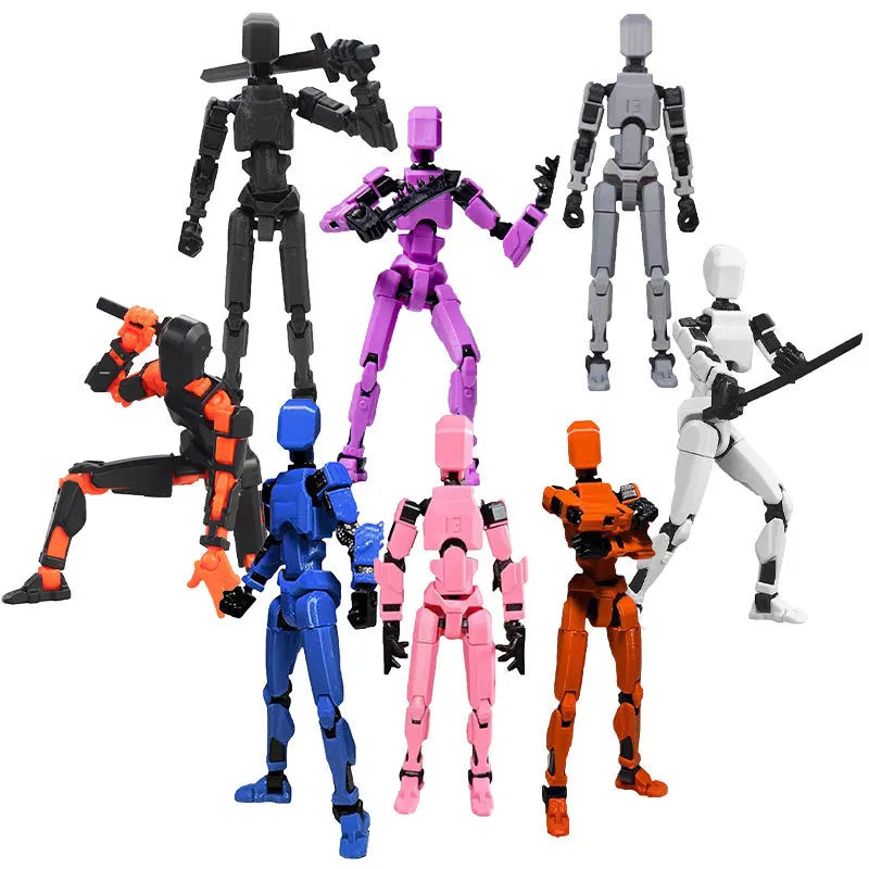 Movable Robot Action Figure, 13-Joint Poseable Model Toy – 14CM