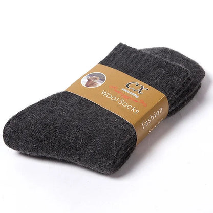 Warm Winter Socks – Thick Knitted Wool Blend Socks