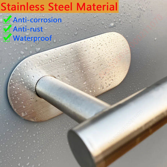 Adhesive Toilet Paper Holder – No Drill Stainless Steel Wall Mount