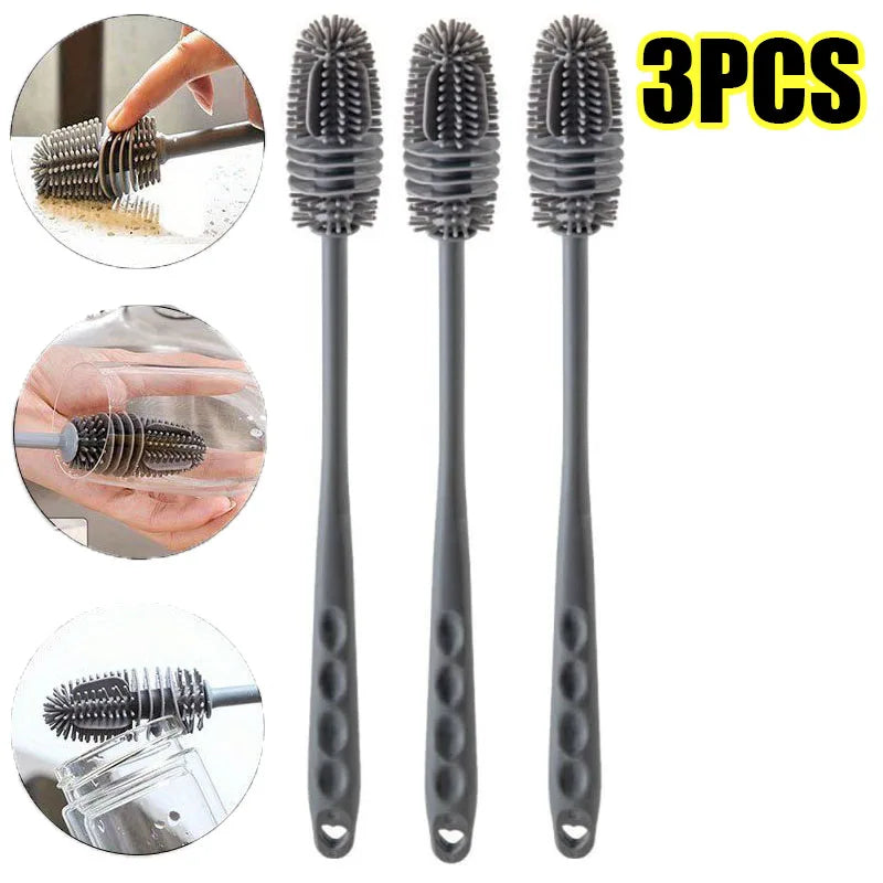 Silicone Bottle Brush – Long Handle Cup Cleaning Tool