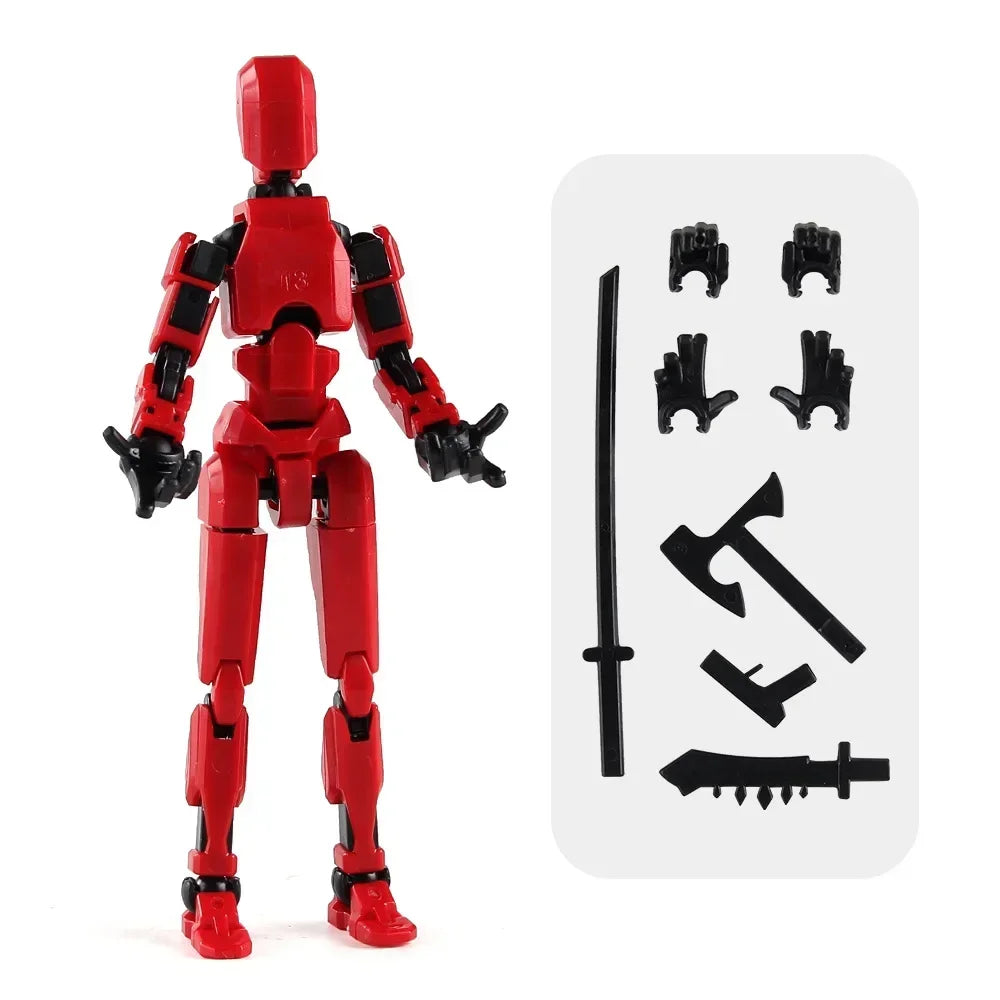 Movable Robot Action Figure, 13-Joint Poseable Model Toy – 14CM