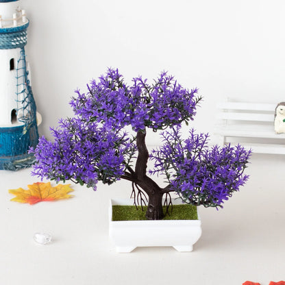 Artificial Bonsai Tree Set for Indoor Home Decor