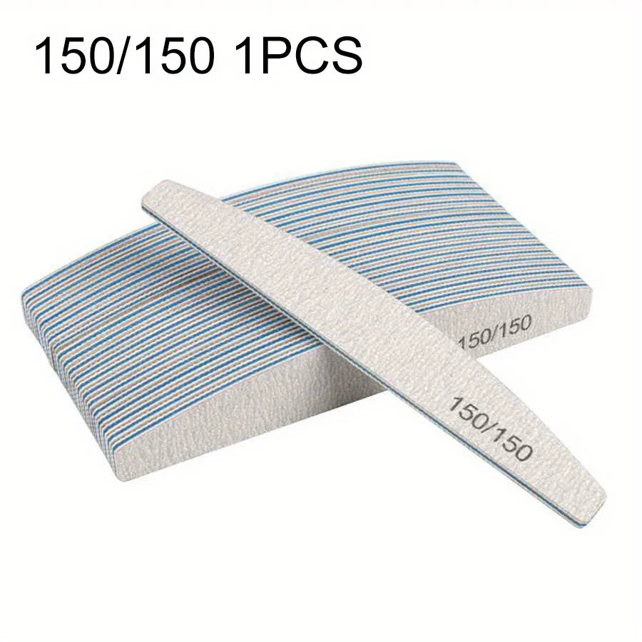 Professional Nail File – Half Moon Sanding File, 80–240 Grit