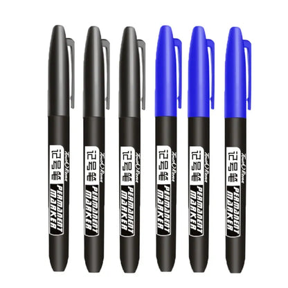 Permanent Markers 6-Piece Set with Waterproof Fine Tip Ink