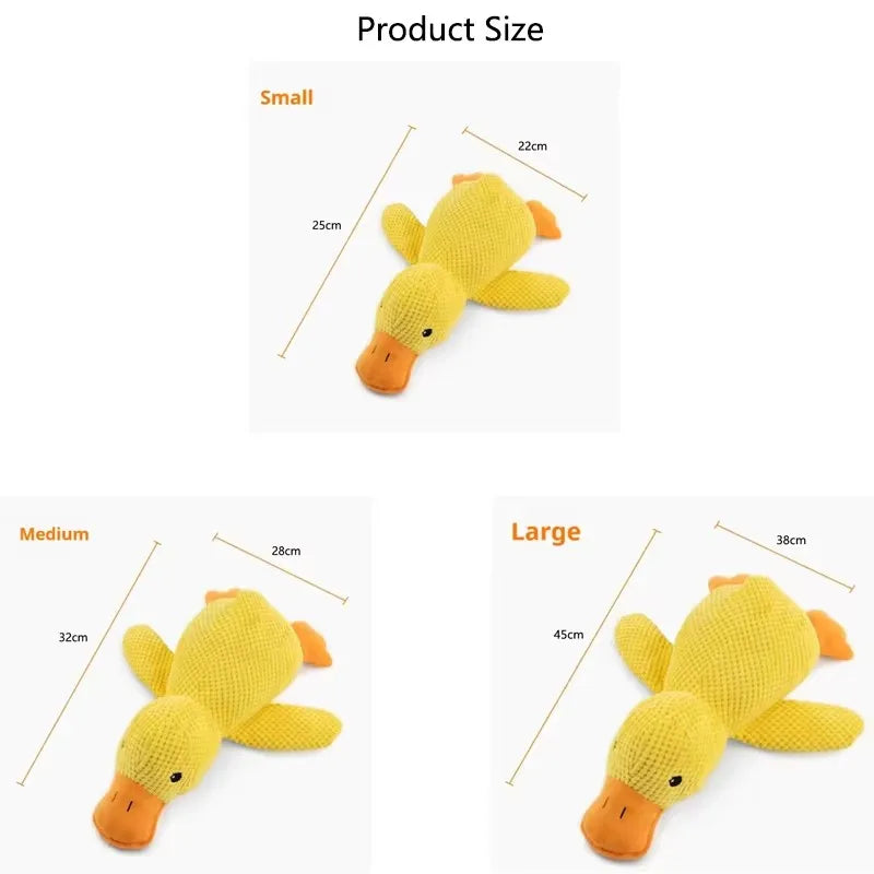 Squeaky Duck Dog Toy – Interactive Plush Toy for Playtime