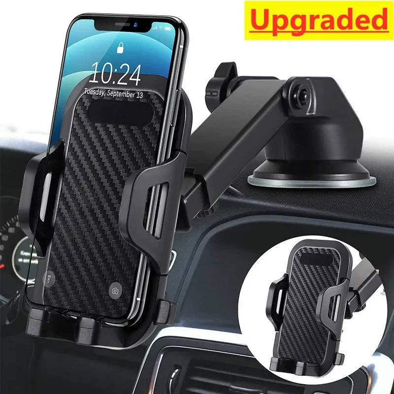 Car Phone Holder with 360° Windshield Mount for Smartphones