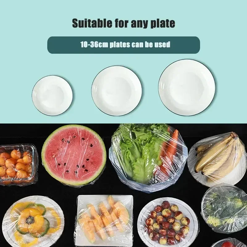 Disposable Food Covers – 100PCS Colorful Freshness Seal Wraps