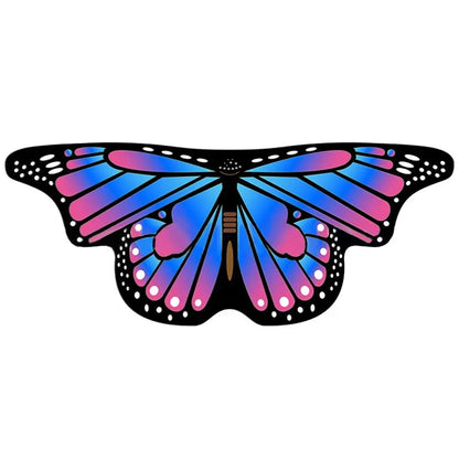 Kids Butterfly Wings Cape Girls Fairy Shawl Pixie Cloak Fancy Colorful Dress Costume Gift  Party & Holiday DIY Decorations