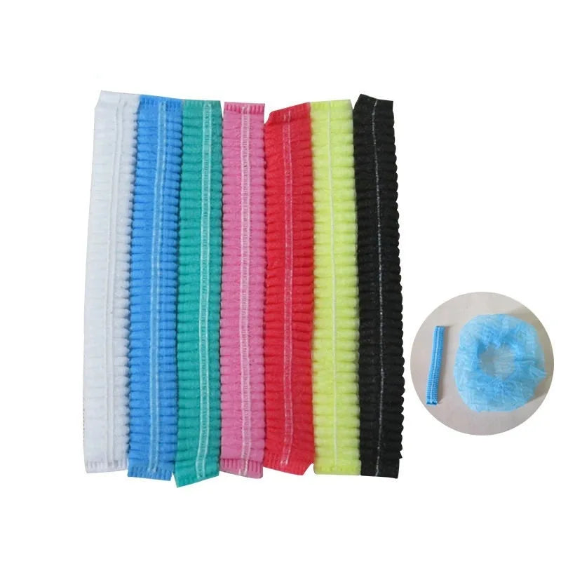 Disposable Shower Caps – 100 Pack Elastic Hair Covers
