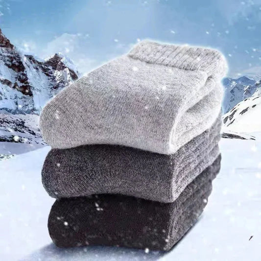 Warm Winter Socks – Thick Knitted Wool Blend Socks