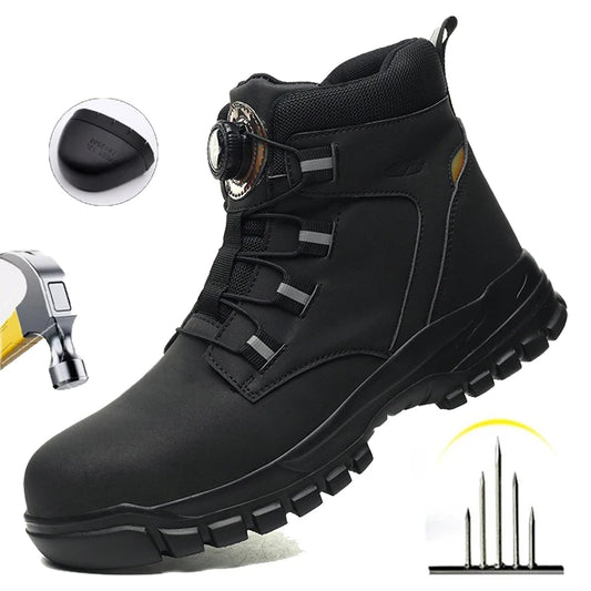 Men's Steel Toe Work Boots – Waterproof Safety Ankle Boots