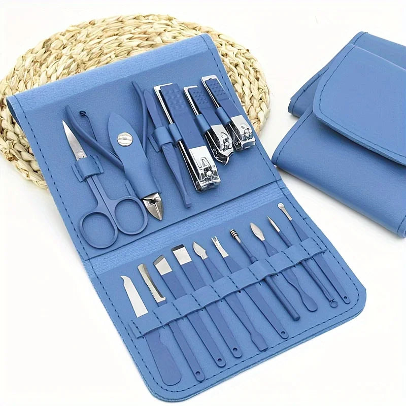 16 Piece Manicure Set with Nail Clippers & Cuticle Tools